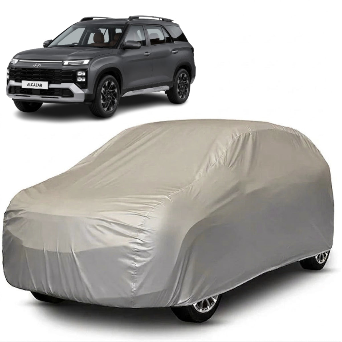 Hyundai Alcazar 2025 Core Series grey car cover
