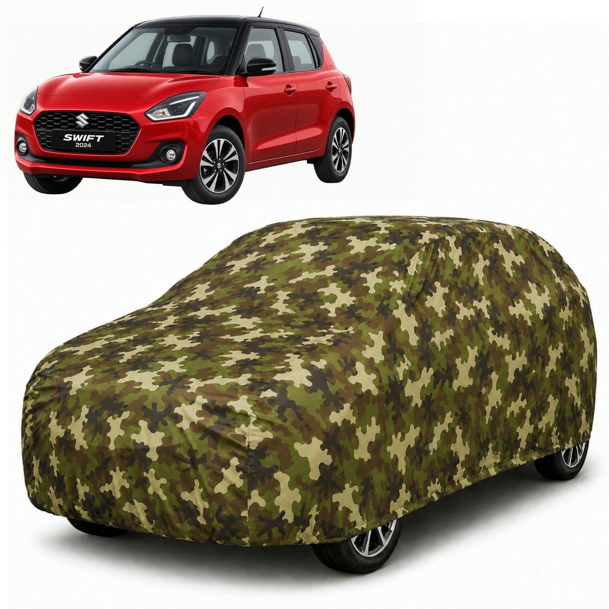 Maruti Suzuki Swift 2024-Present Jungle Series printed car cover