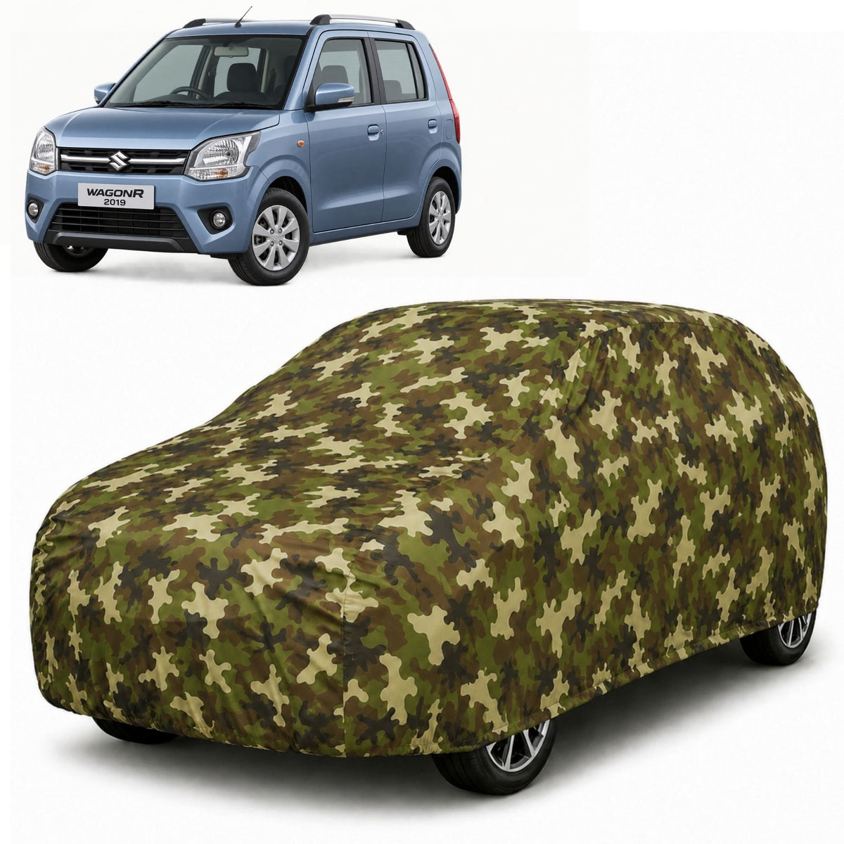 Maruti Suzuki Wagon R 2019-Present Jungle Series printed car cover
