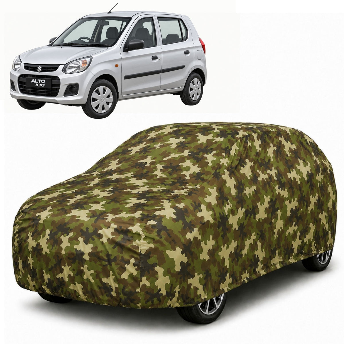 Maruti Alto K10 2014-2020 Jungle Series printed car cover