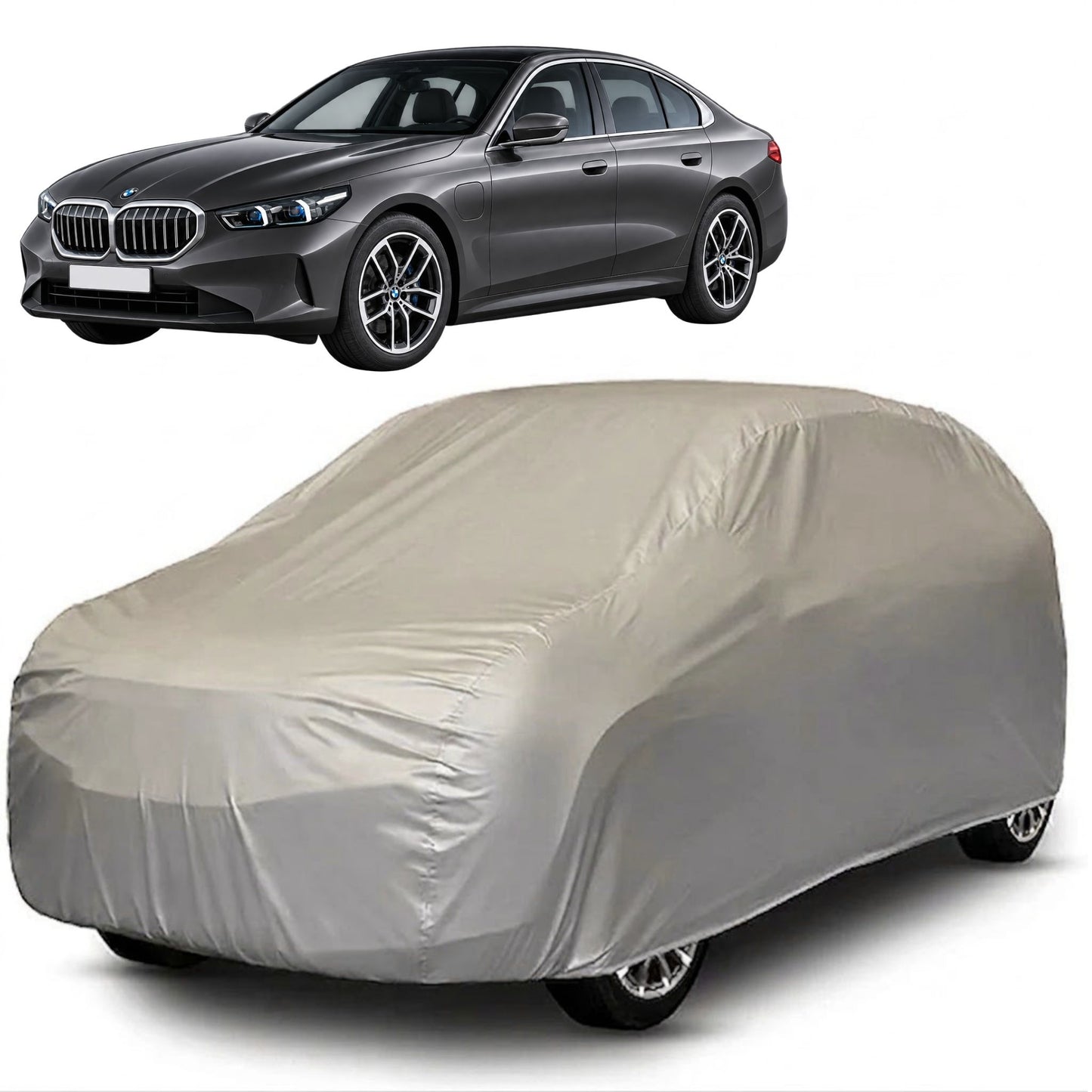 BMW 5 Series Core Series grey car cover