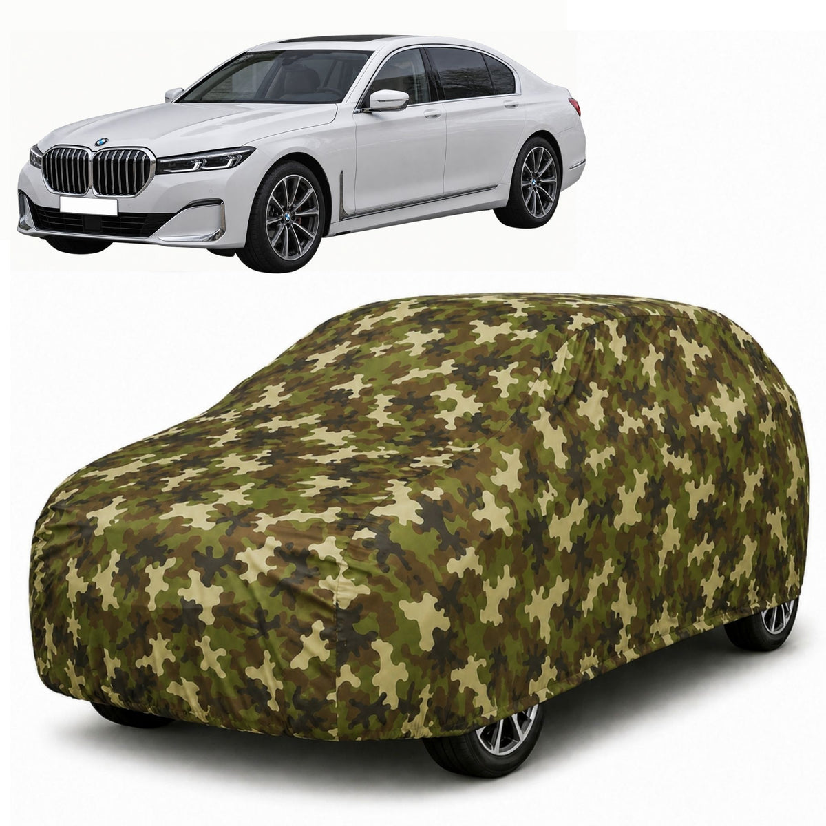 BMW 7 Series 2010-2022 Jungle Print car cover
