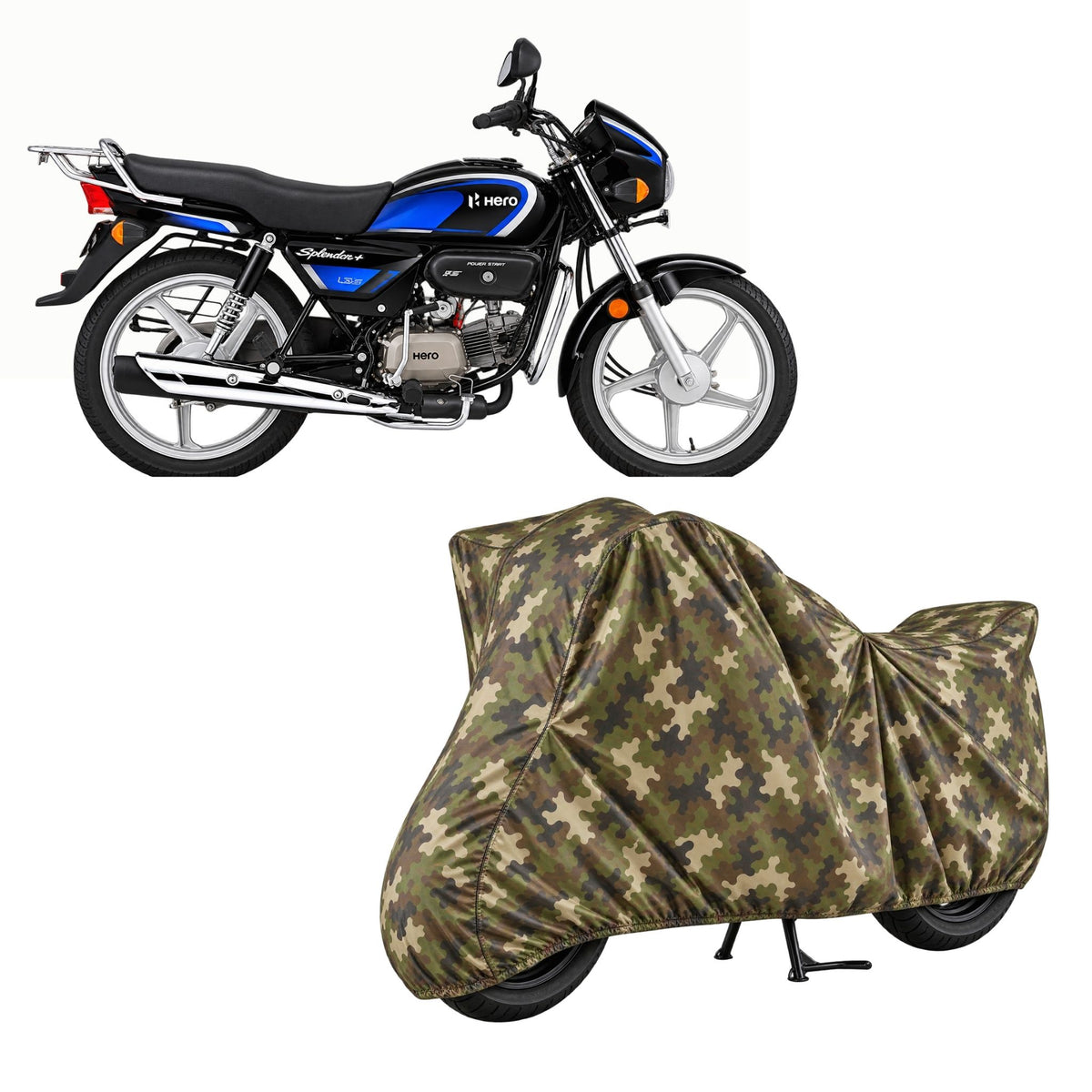 Hero Splendor Plus Jungle Series bike cover