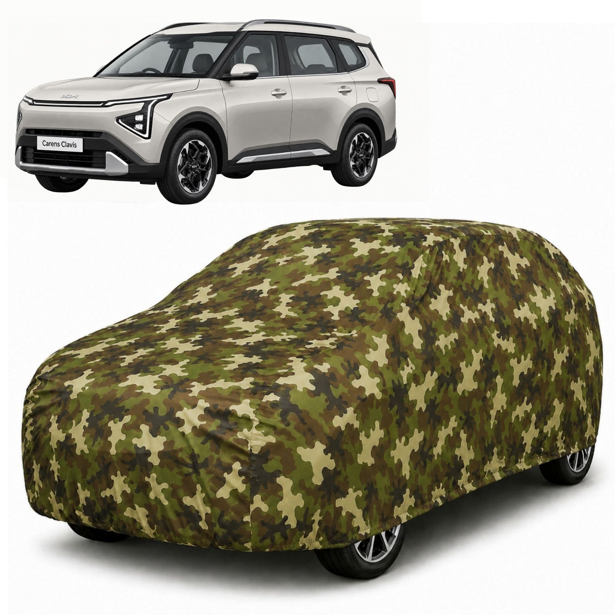 Kia Carens Clavis Jungle Series printed car cover