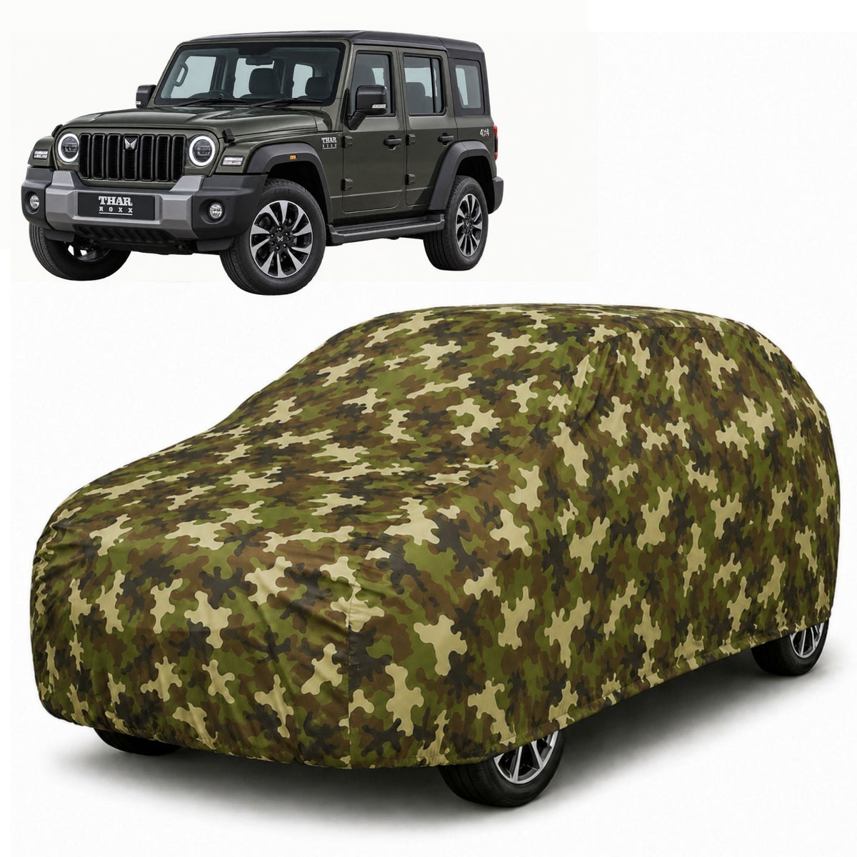 Mahindra Thar Roxx Jungle Series printed car cover