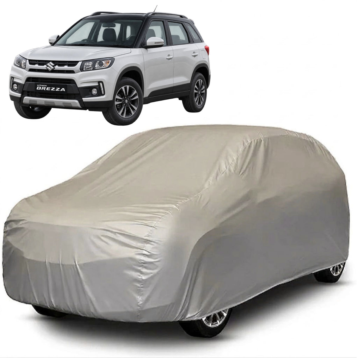 Maruti Suzuki Brezza 2016-2019 Core Series grey car cover