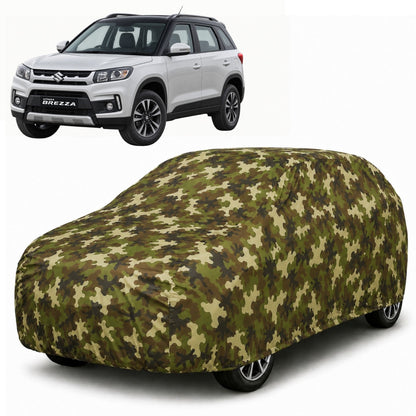 Maruti Suzuki Brezza 2016-2019 Jungle Series printed car cover