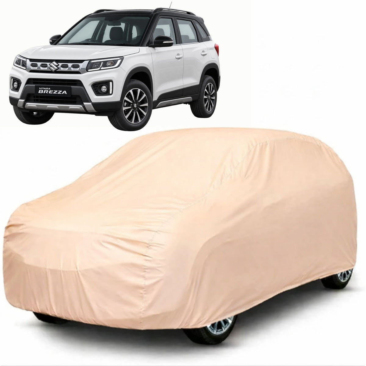 Maruti Suzuki Brezza 2020-2023 Pro Series peach car cover