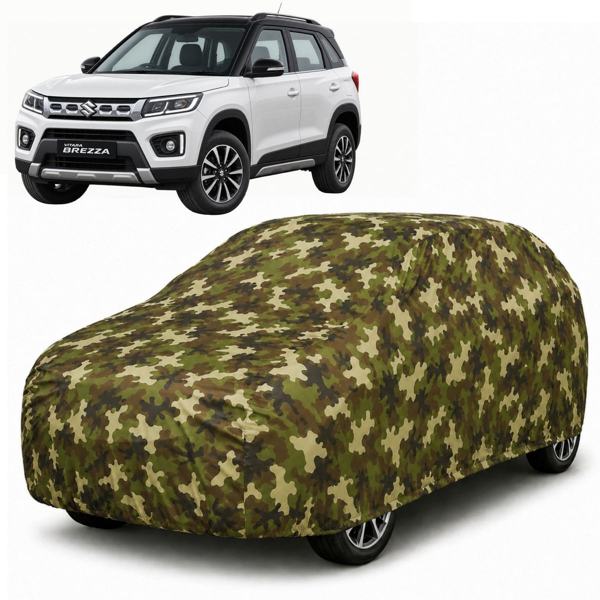Maruti Suzuki Brezza 2020-2023 Jungle Series printed car cover