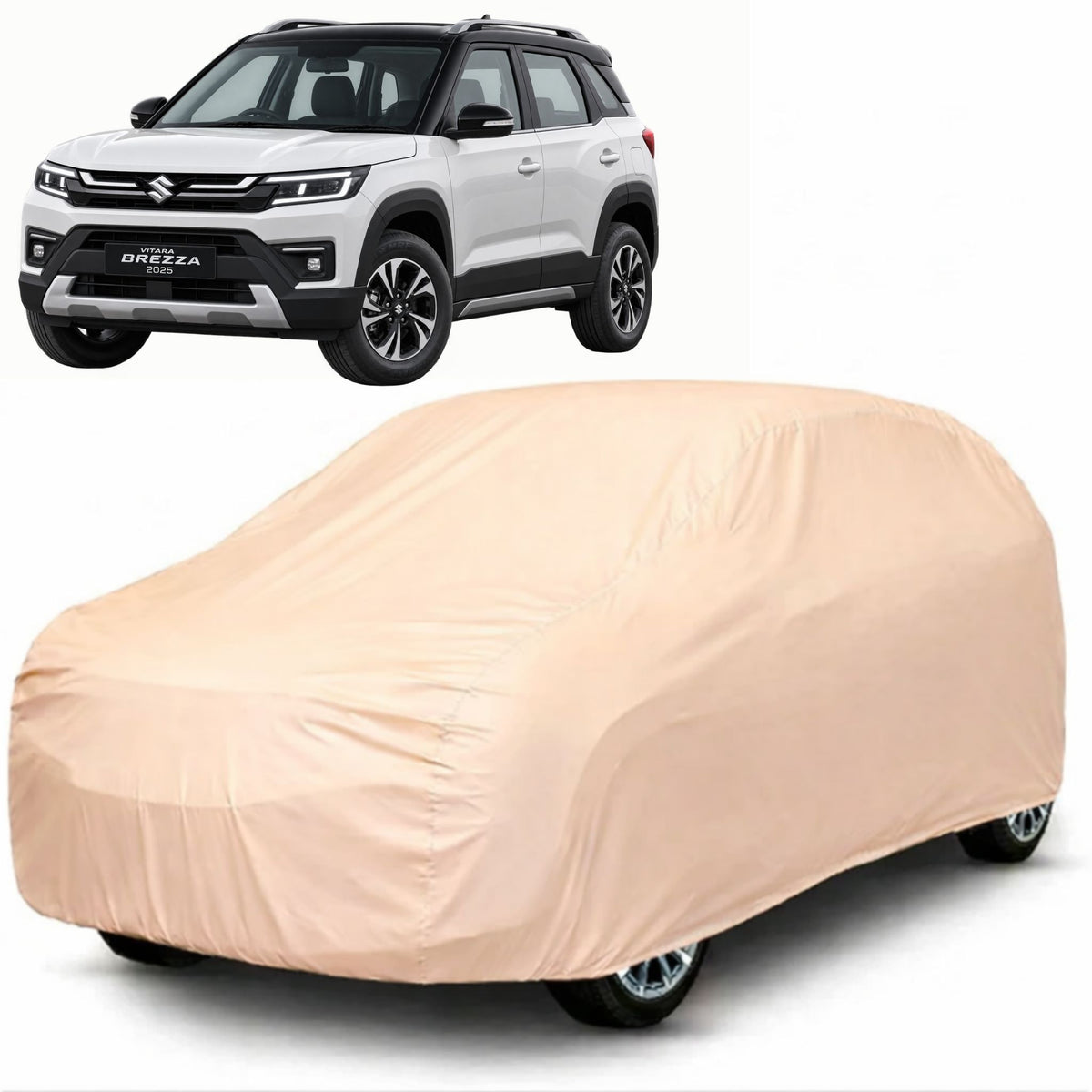 Maruti Suzuki Brezza 2024-Present Pro Series peach car cover