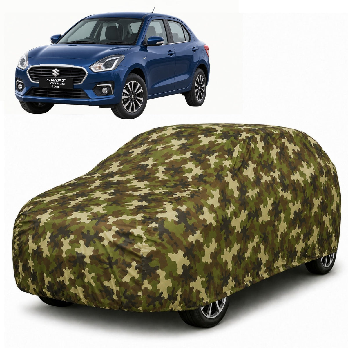Maruti Suzuki Dzire 2018-2024 Jungle Series printed car cover