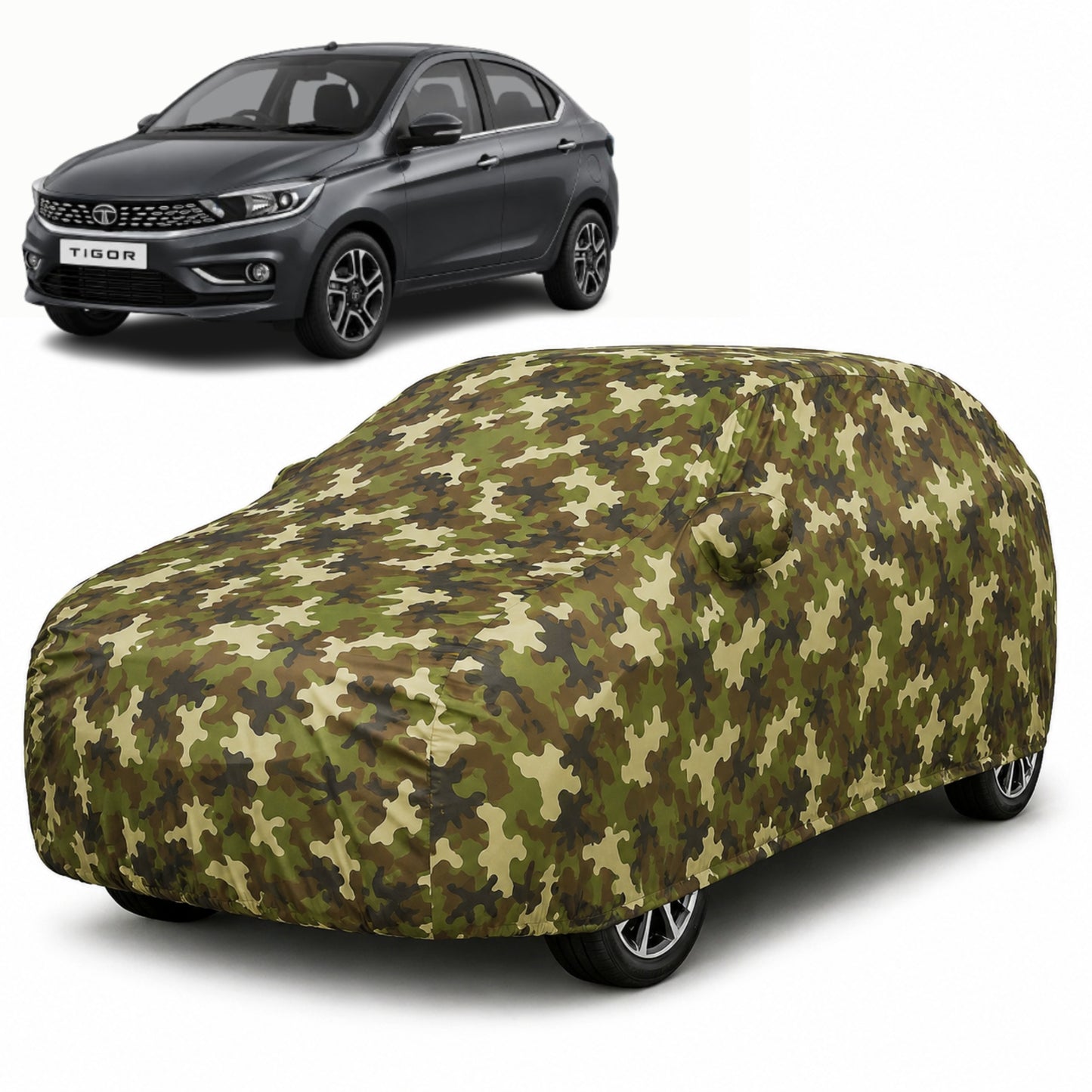 Tata Tigor Jungle Series printed car cover