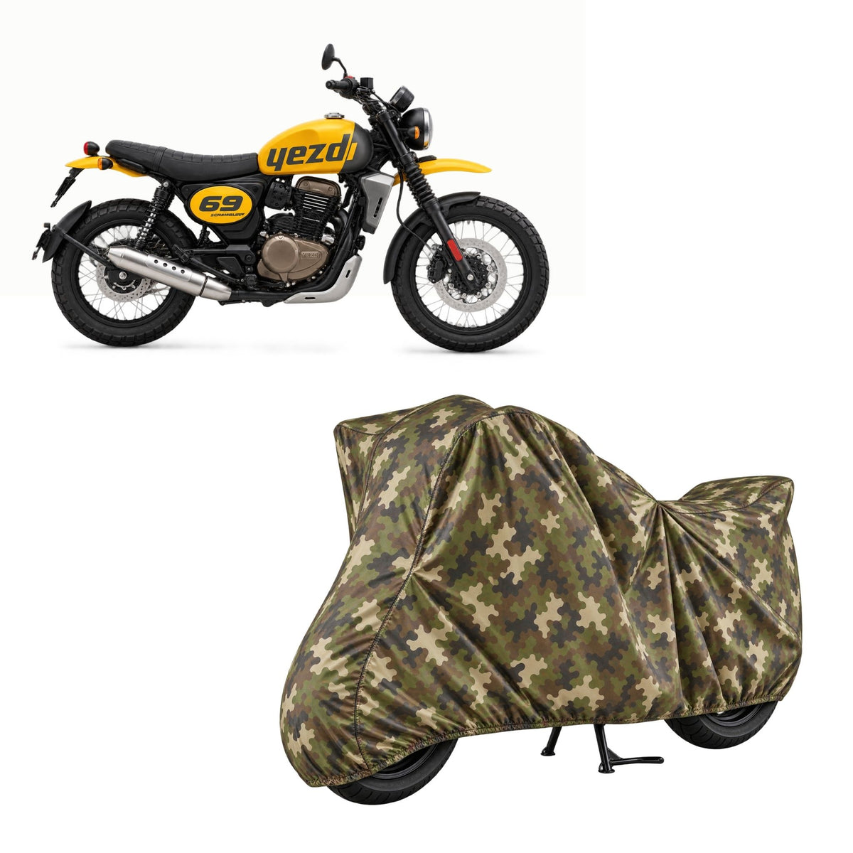 Yezdi Scrambler Jungle Series bike cover