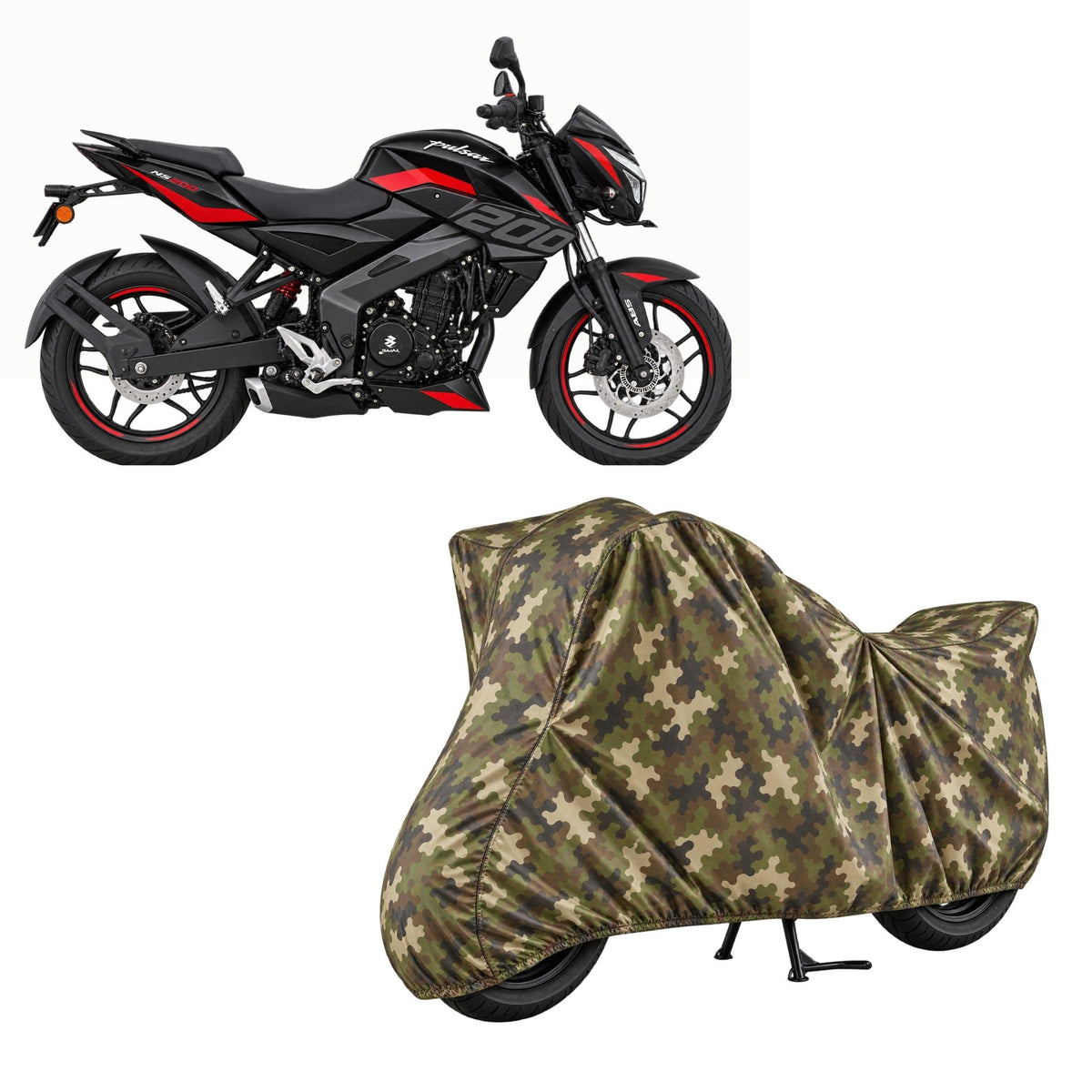 Bajaj Pulsar NS200 Jungle Series bike cover